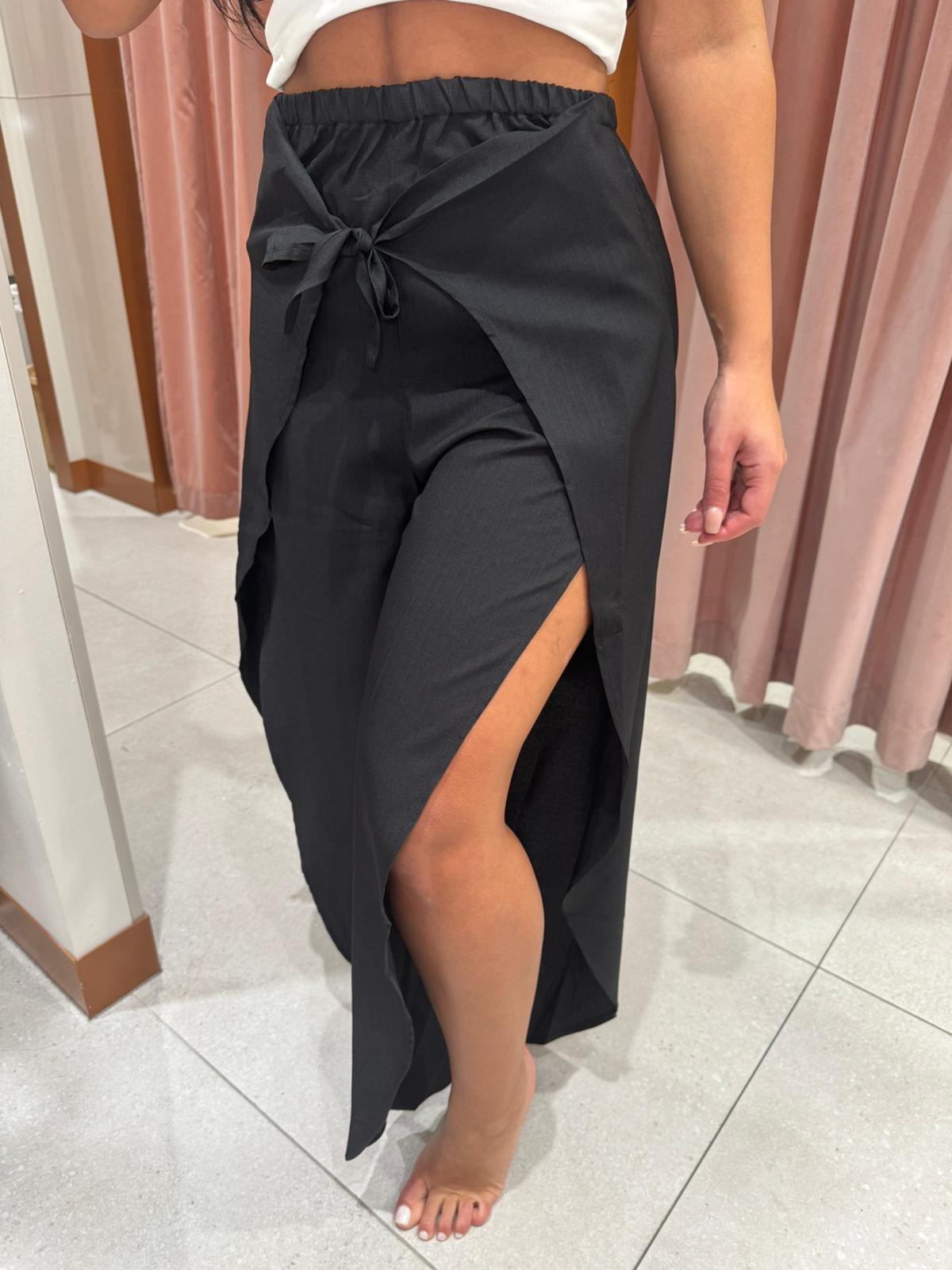 Chambray Culotte Pants