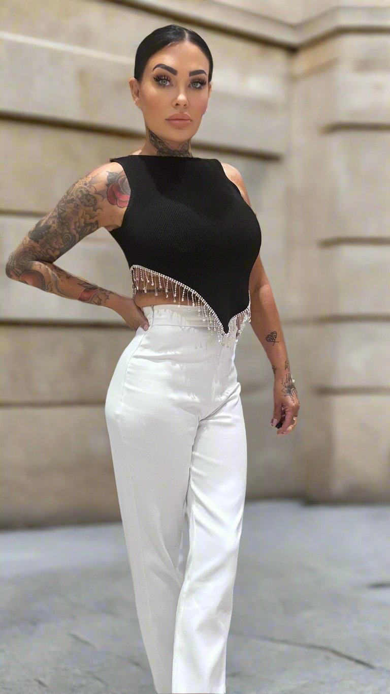 Beaded High Side Top